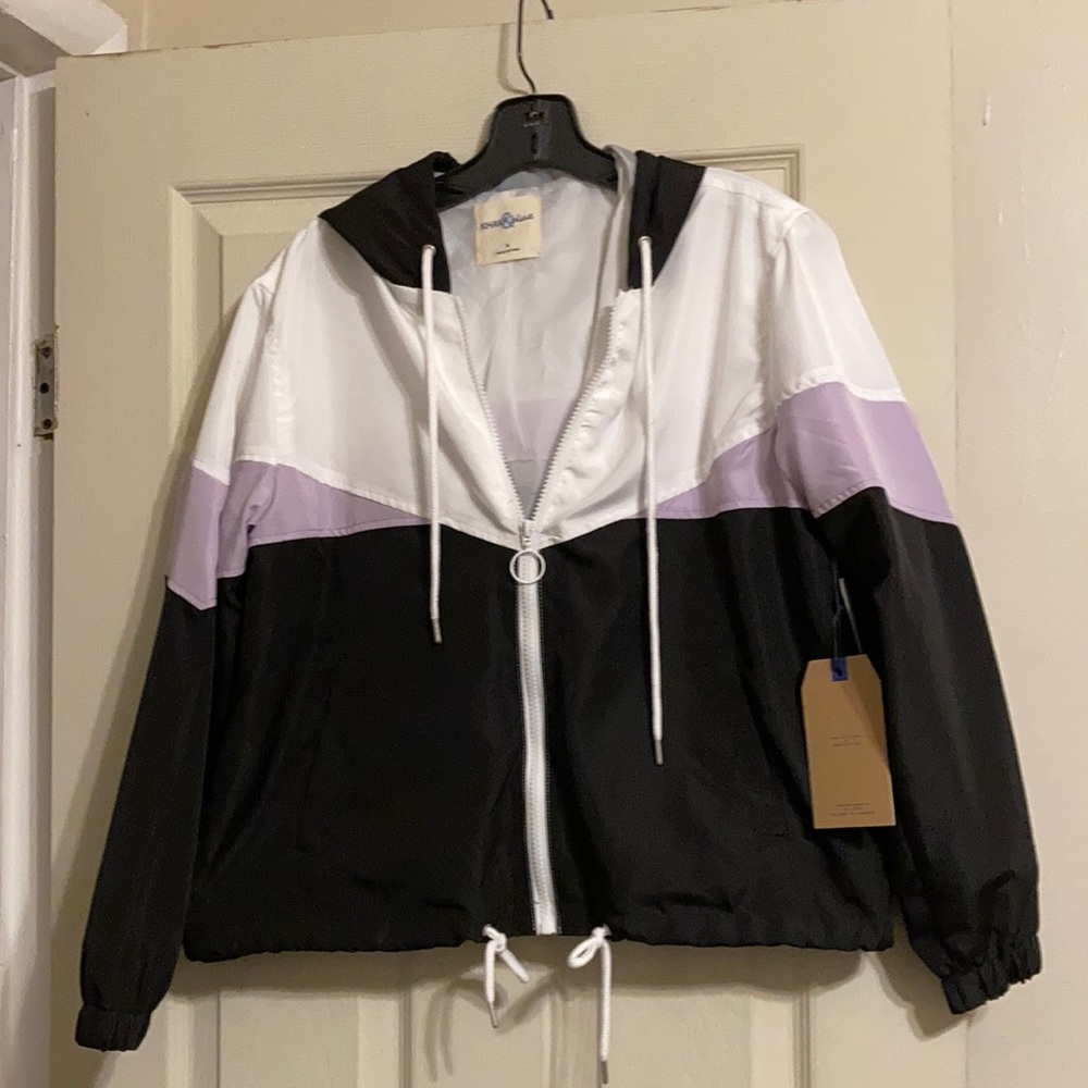 Khaki & Blue windbreaker